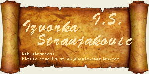 Izvorka Stranjaković vizit kartica